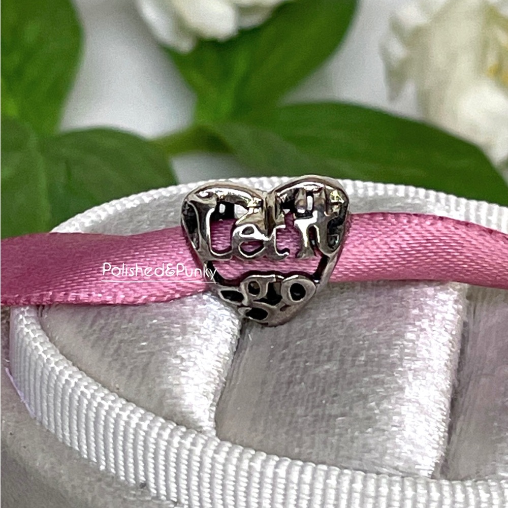 Pandora Let it Go Frozen movie Heart charm ~ retired~ trademark stamped